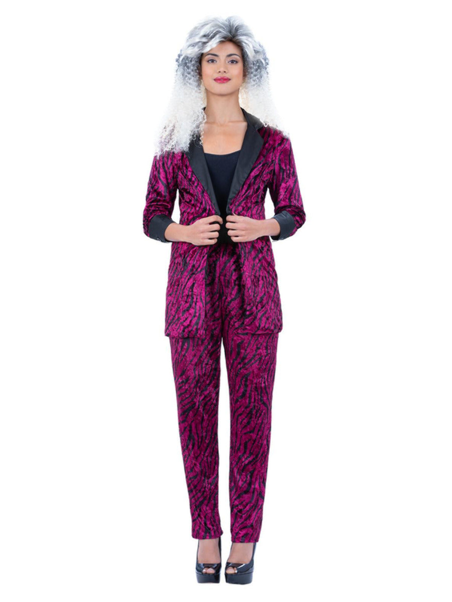 80s Pink Zebra Suit Costume Unisex Alternative 1