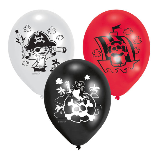 Pirate Assorted Latex Balloons - 9"