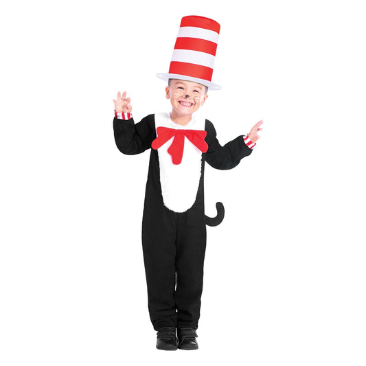 Cat in the Hat Kids Jumpsuit Costume