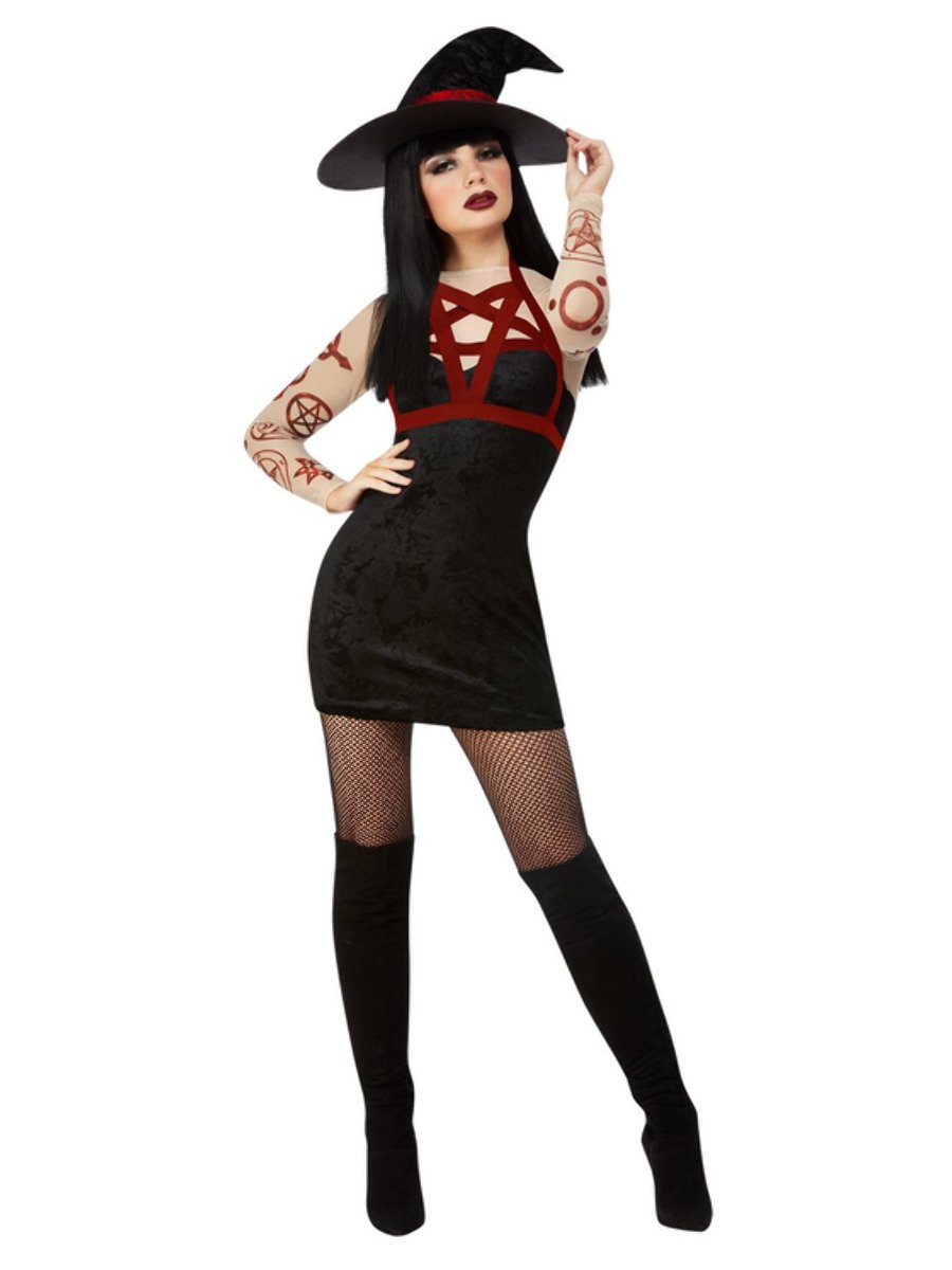 Fever Satanic Witch Costume, Black Alternate