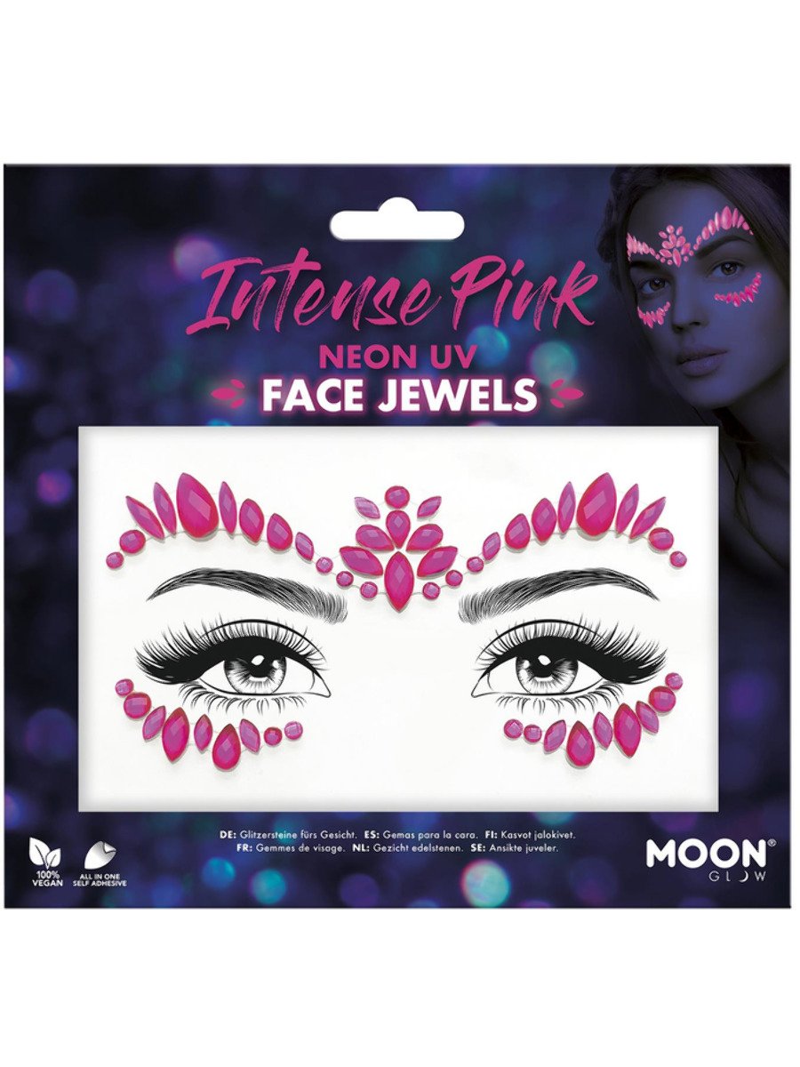 Moon Glow Face Jewels, Intense Pink