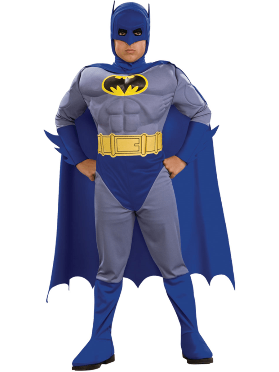 Boys Deluxe Muscle Chest Batman Costume