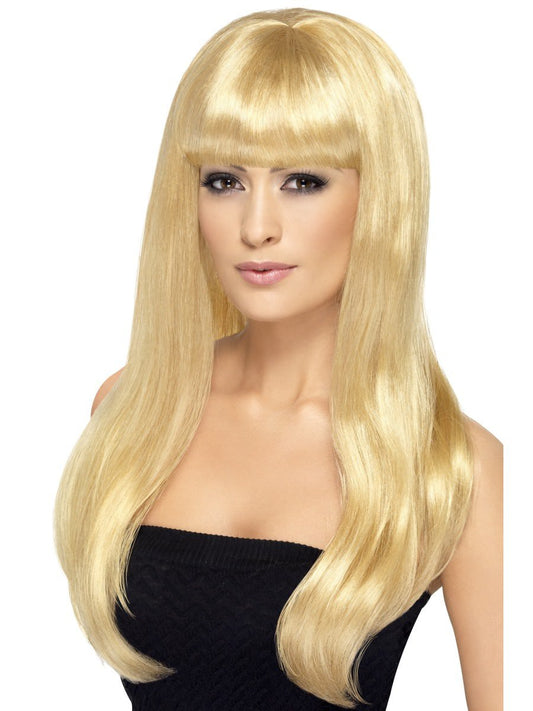 Babelicious Wig, Blonde, Long, Straight with Fringe