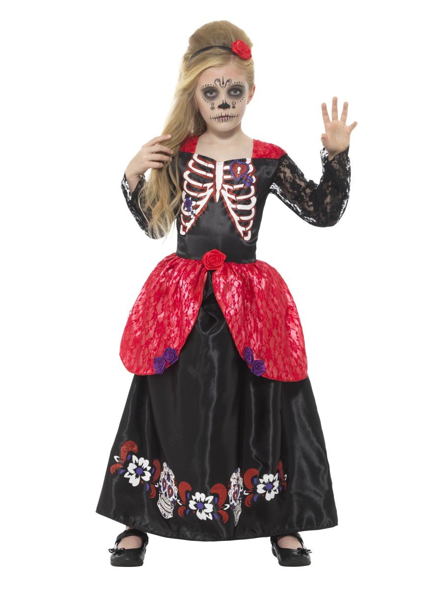Deluxe Day of the Dead Girl Costume Alternative View 1.jpg