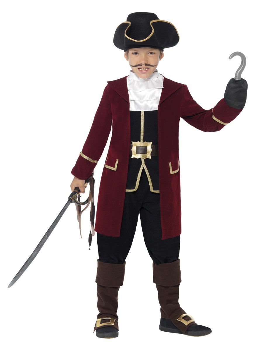 Deluxe Pirate Captain Costume, Kids