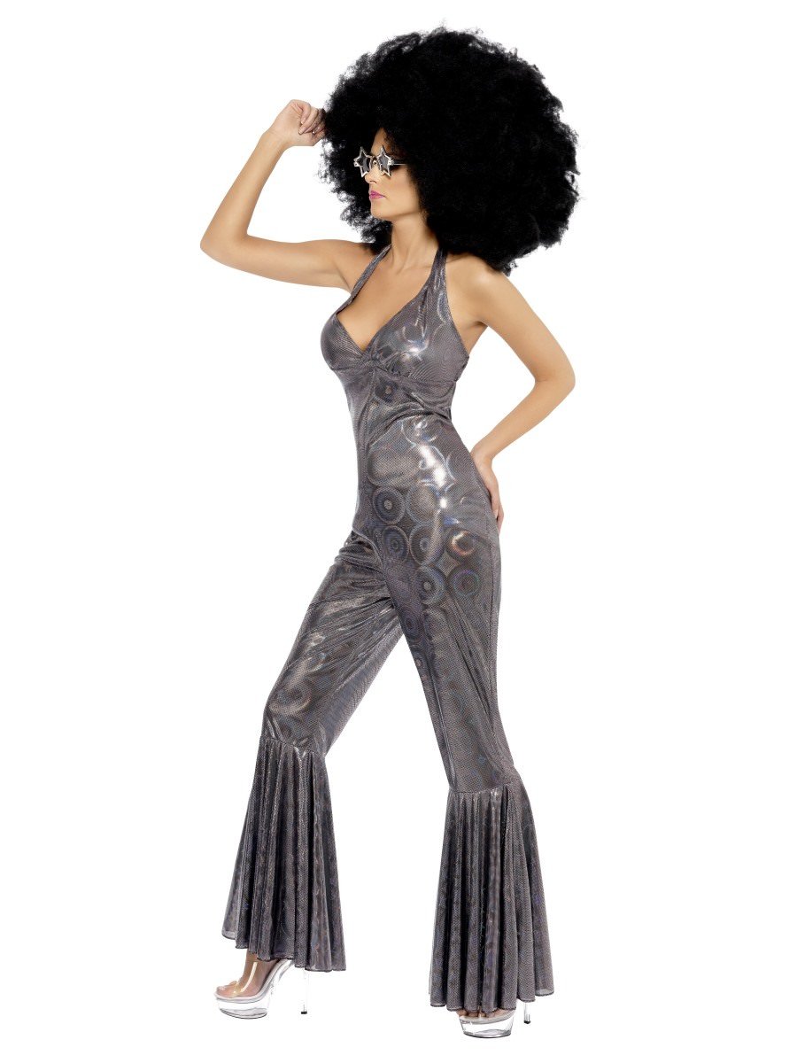 Smiffys Women Disco Diva Adult Sized Costume, Silver, S - US  Size 6-8 : Clothing, Shoes & Jewelry