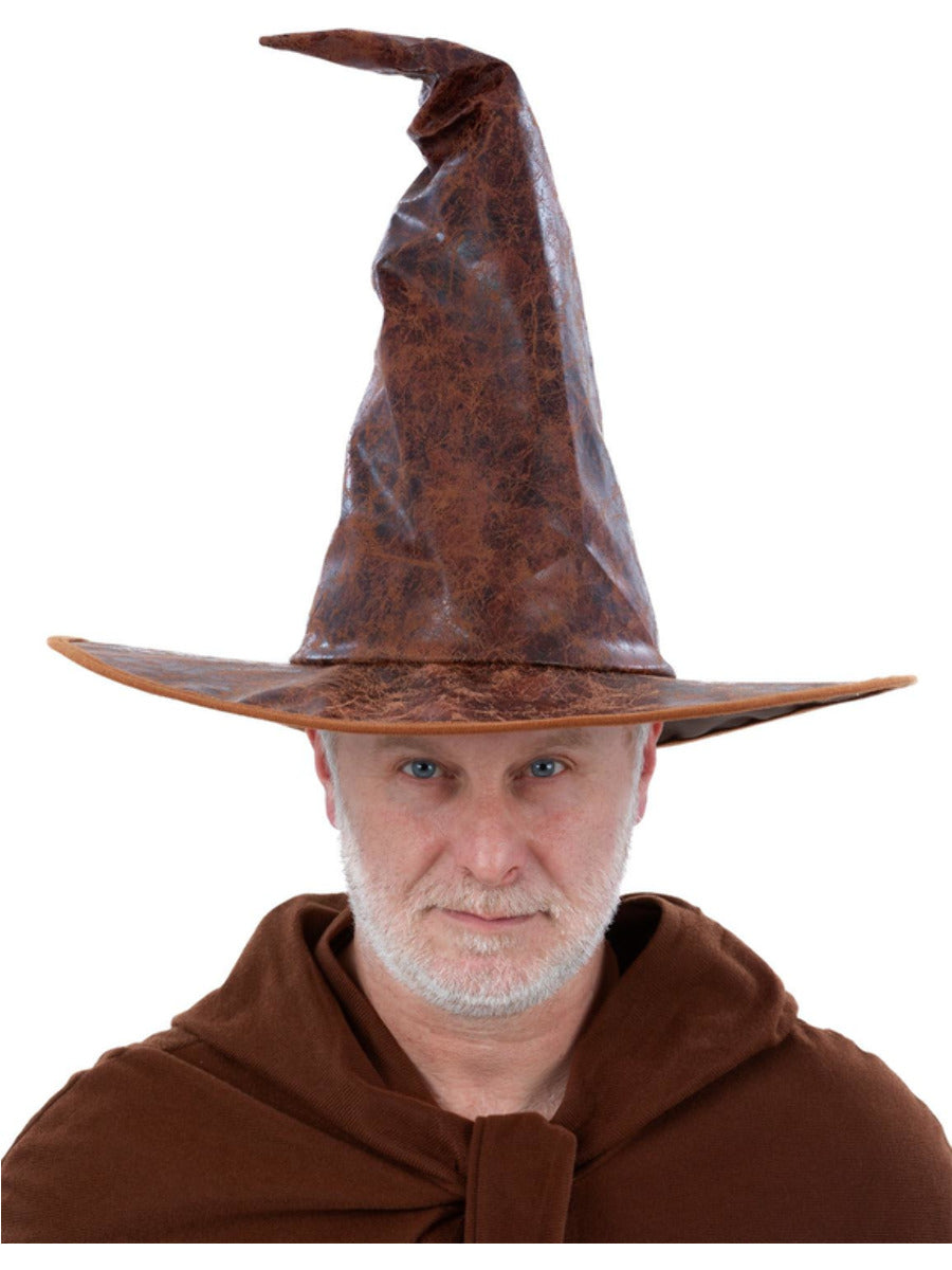 Distressed Mock Leather Wizard Hat Alternative 1