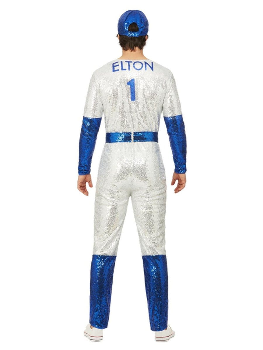 Elton John Deluxe Sequin Baseball Costume Back