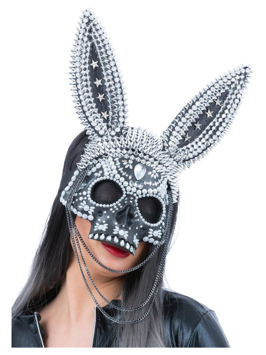Fever Jewelled Skeleton Bunny Mask