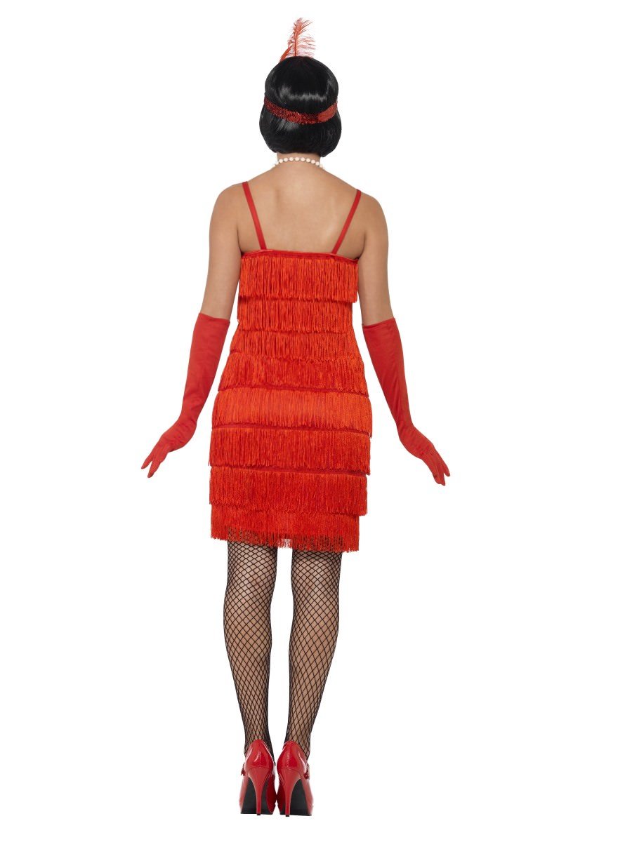 Flapper Costume, Red, with Short Dress Alternative View 2.jpg