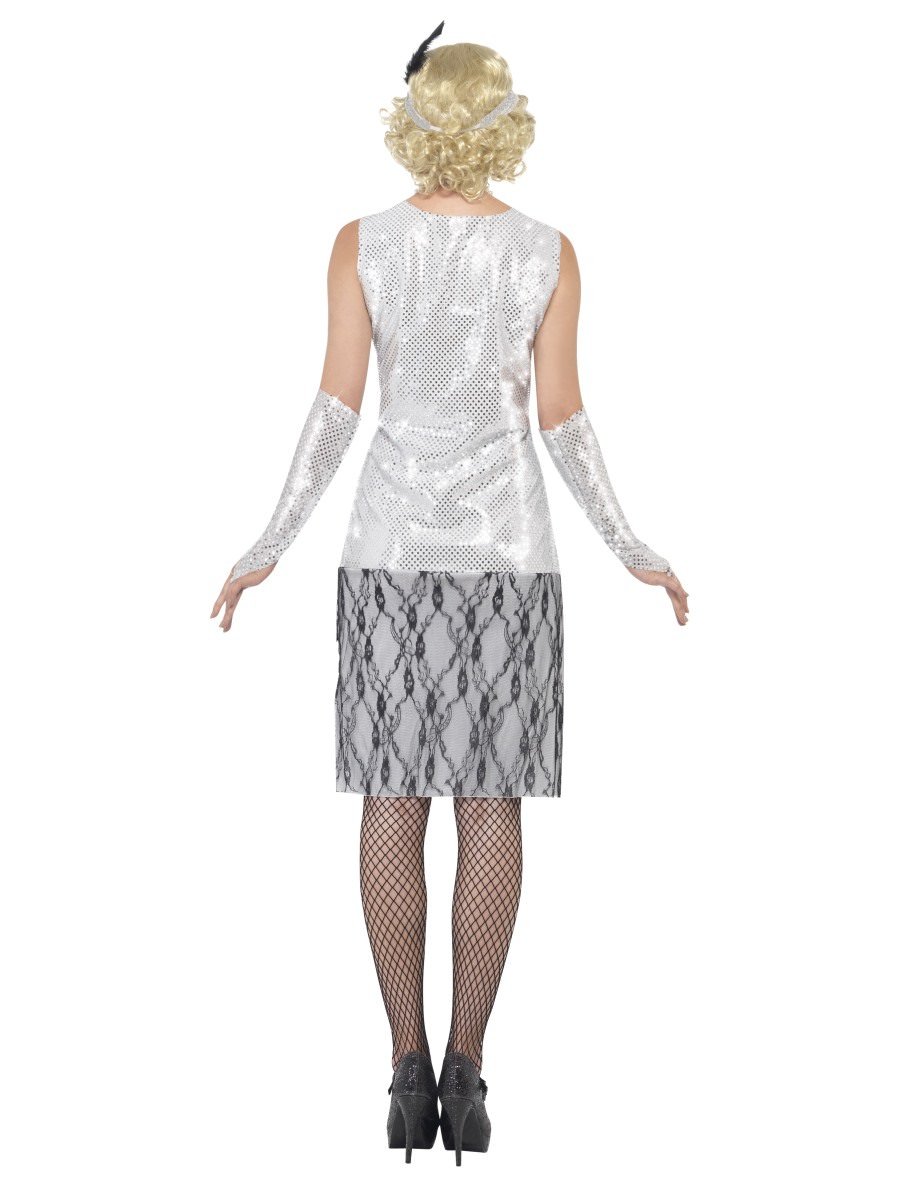 Flapper Costume, Silver, with Dress Alternative View 2.jpg