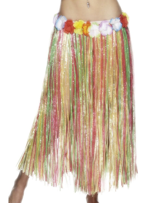 Hawaiian Hula Skirt, Multi-Coloured, Large