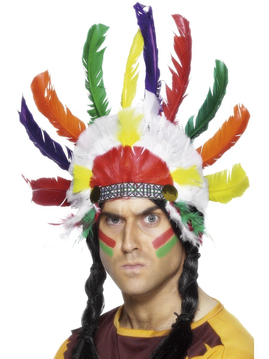 Native American Inspired Headdress, Multi-Coloured