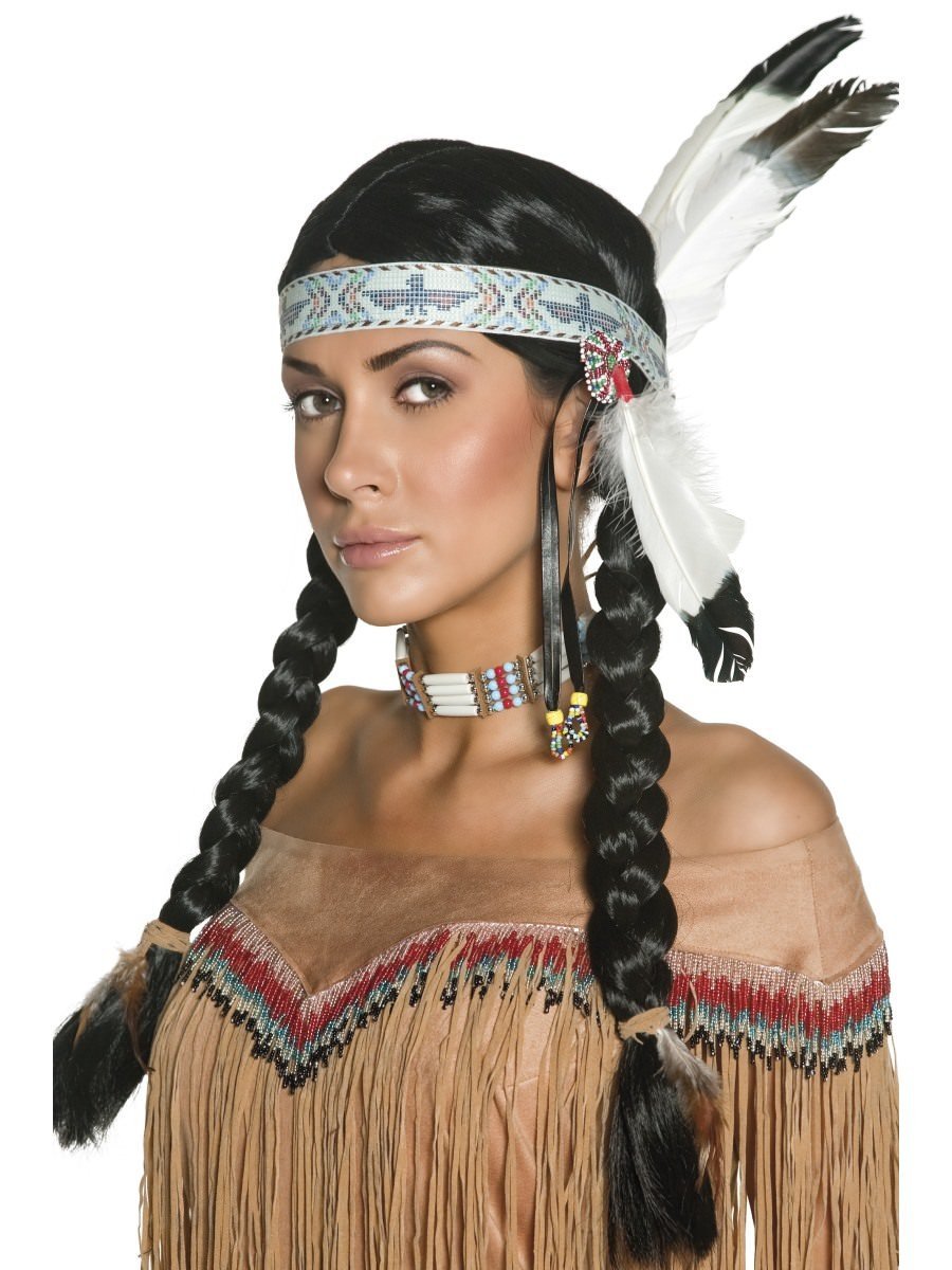 Native American Inspired Wig, with Plaits