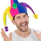 Neon Rainbow Jester Hat