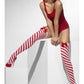 Opaque Hold-Ups, Red & White, Striped with Bows Alternative View 1.jpg