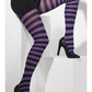 Opaque Tights, Purple & Black, Striped Alternative View 1.jpg