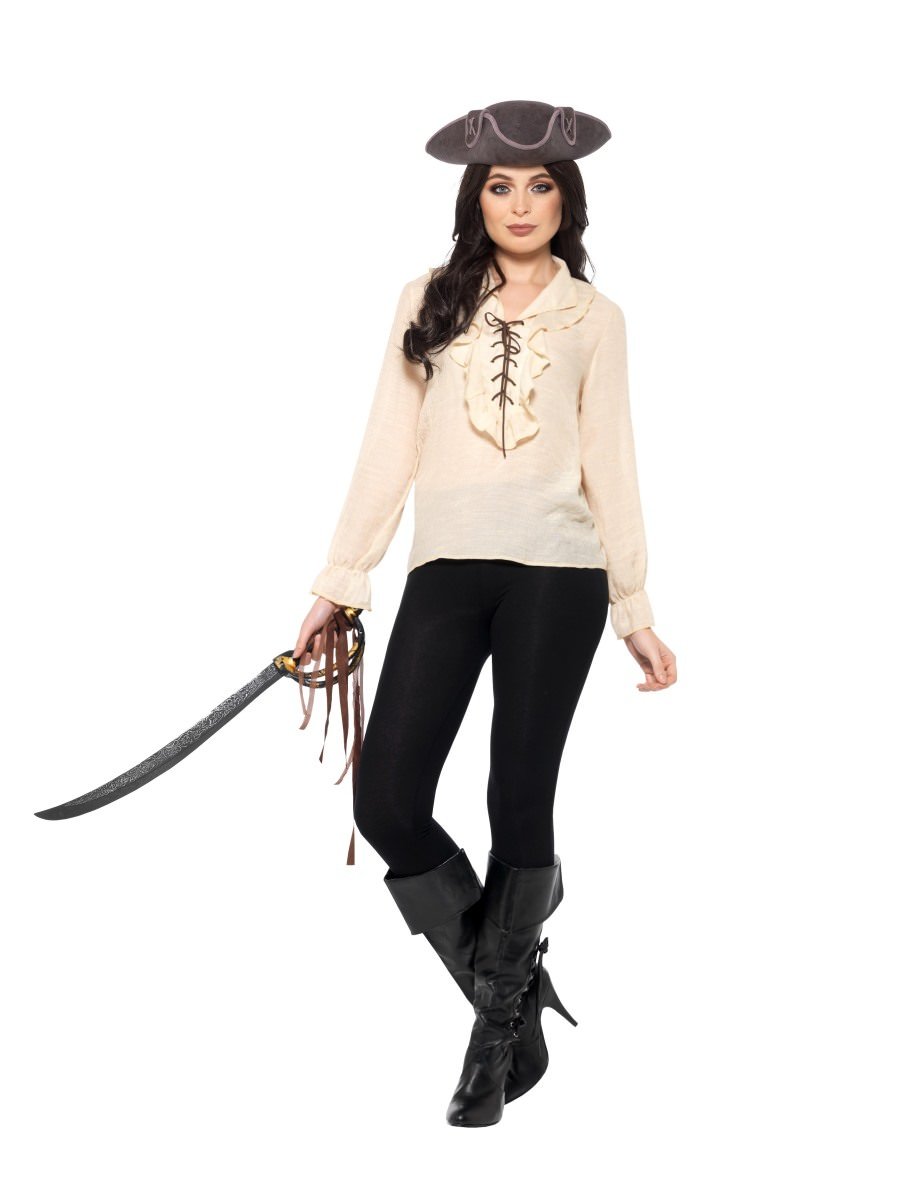 Pirate Shirt, Ivory, with Lace Up Front Alternative View 1.jpg