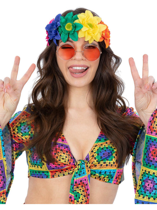 Rainbow Hippie Flower Crown