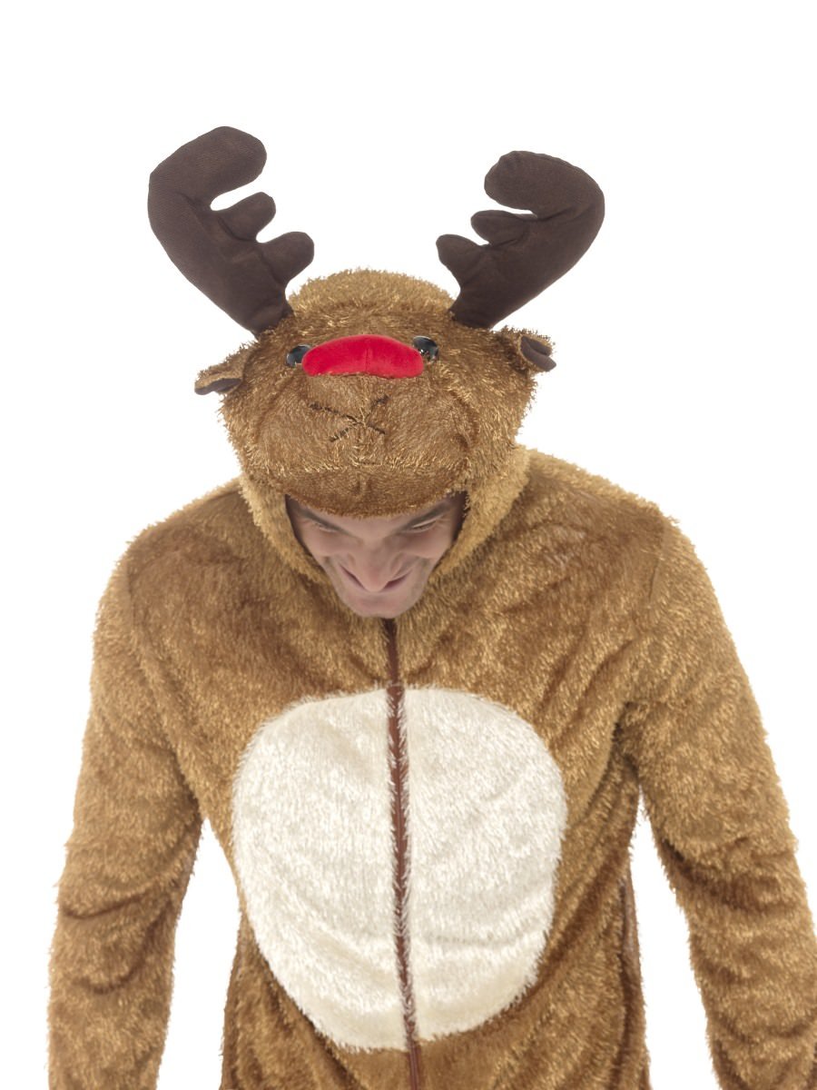 Reindeer Costume, Brown, with Hooded Jumpsuit Alternative View 3.jpg