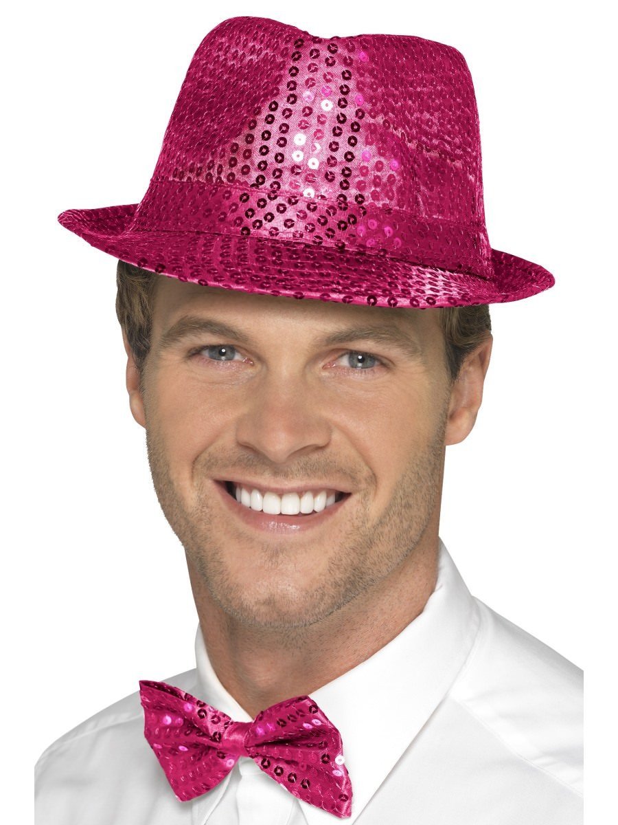 Sequin Trilby Hat, Pink Alternative View 1.jpg