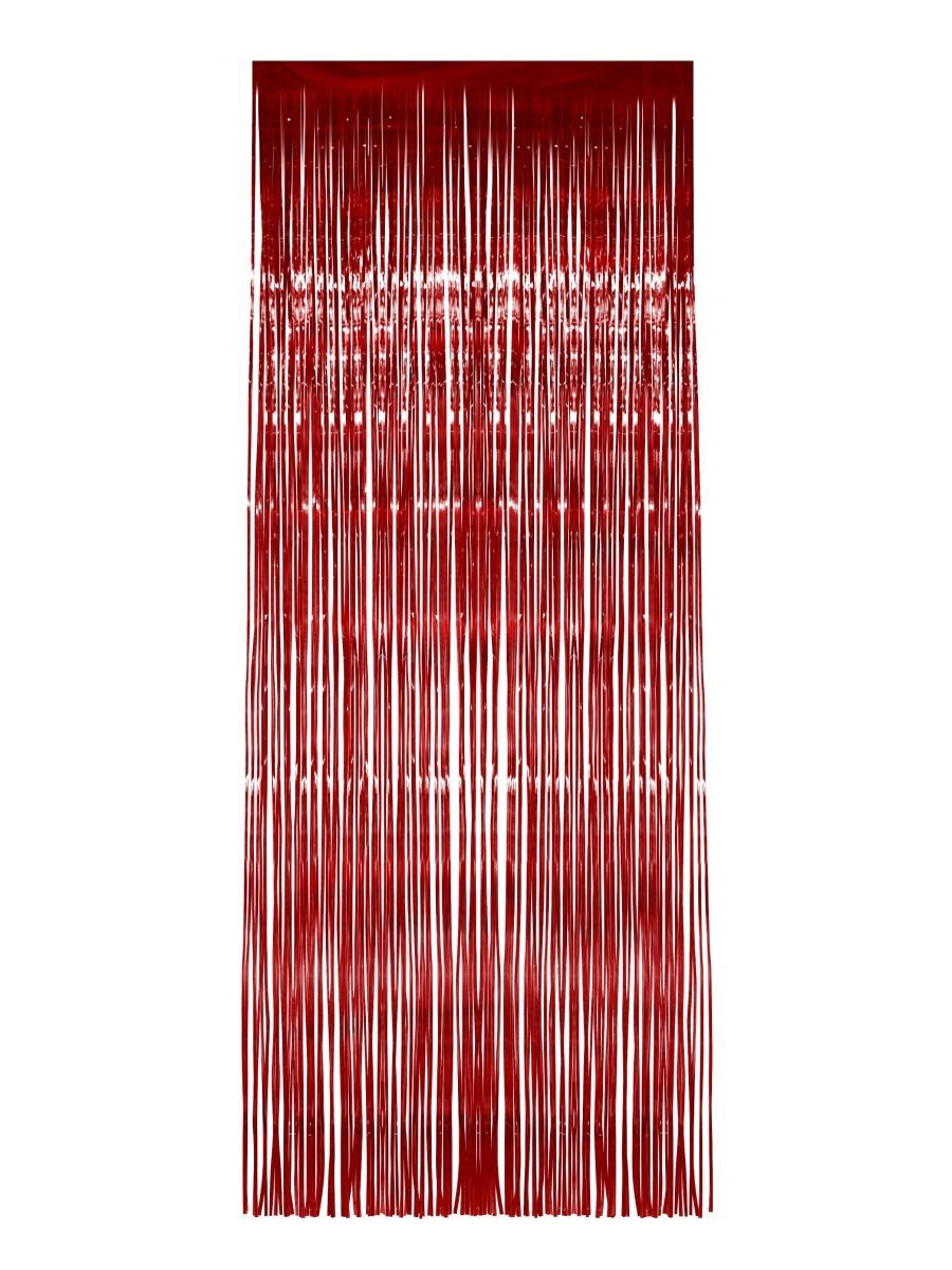Shimmer Curtain, Red, Metallic