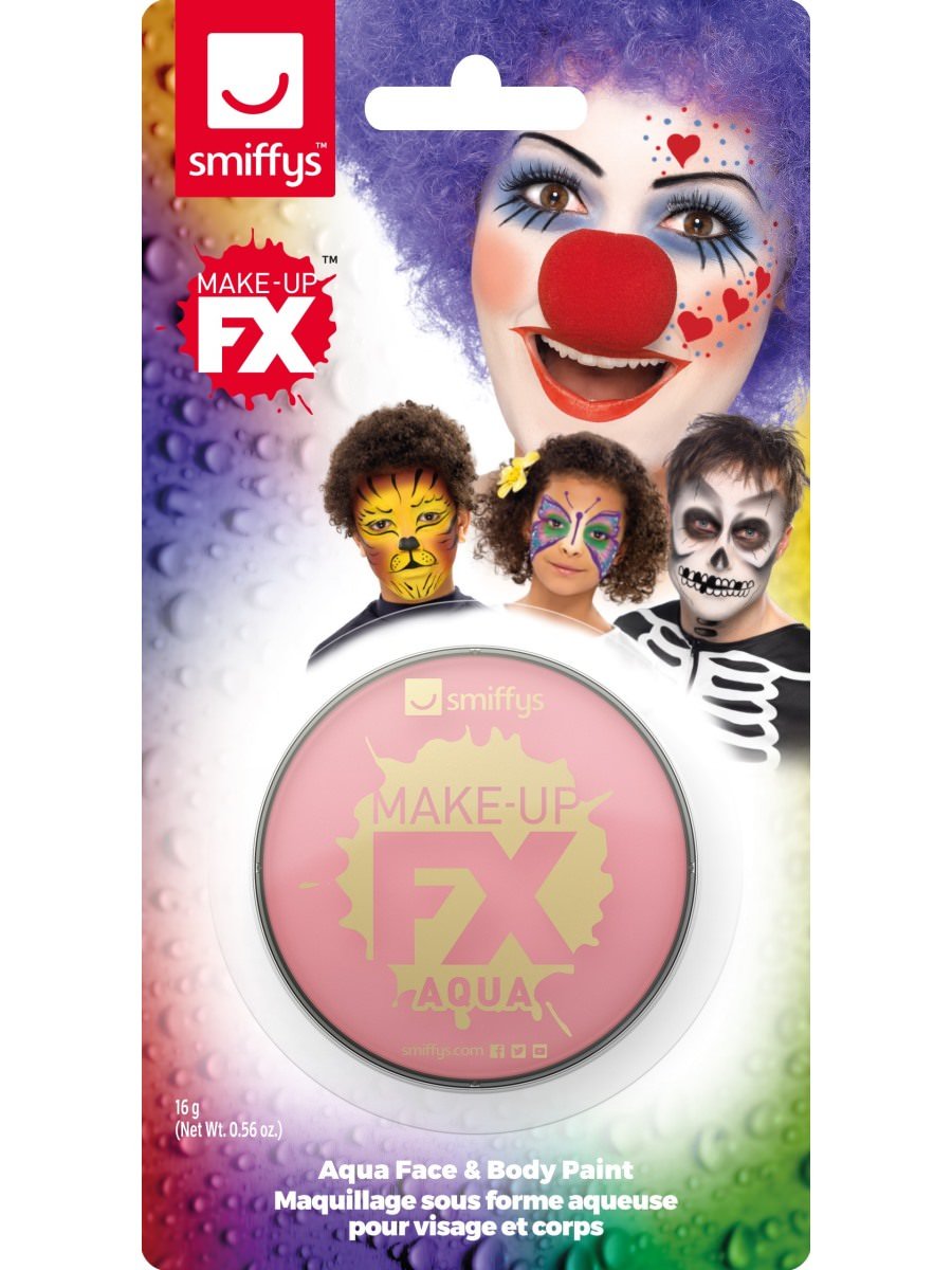 Smiffys Make-Up FX, on Display Card, Pink