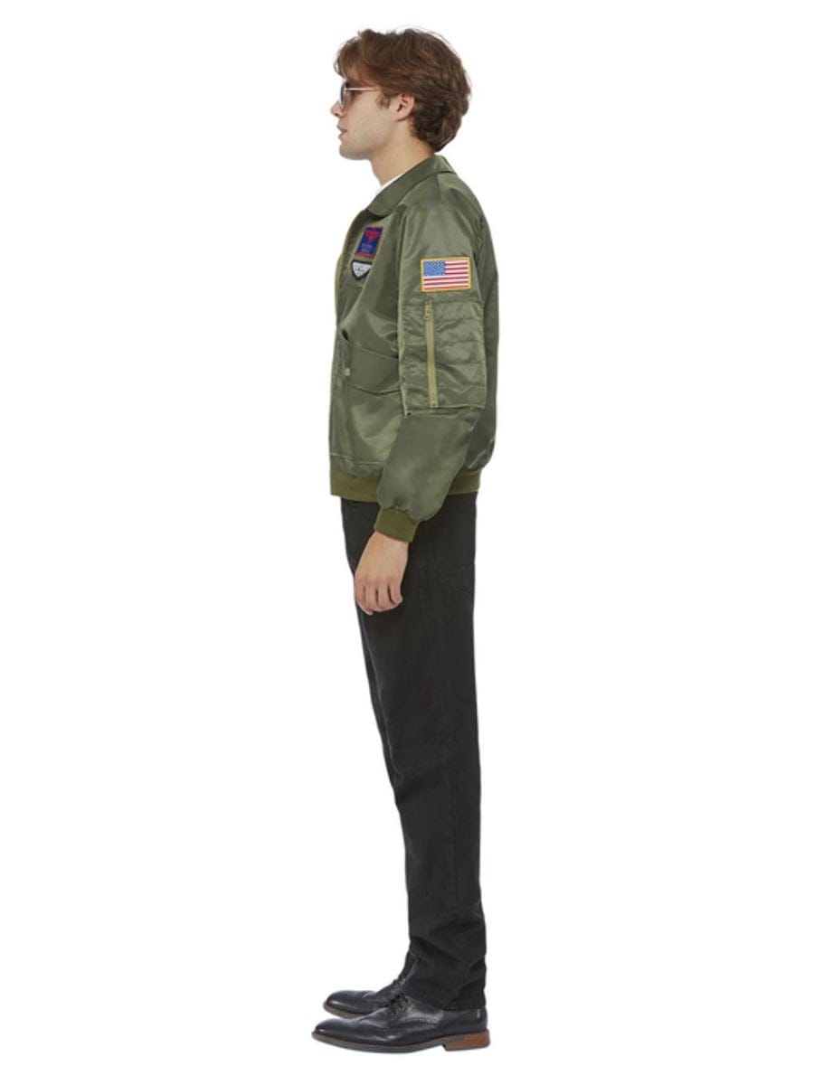 Top Gun Maverick Bomber Jacket Green Side