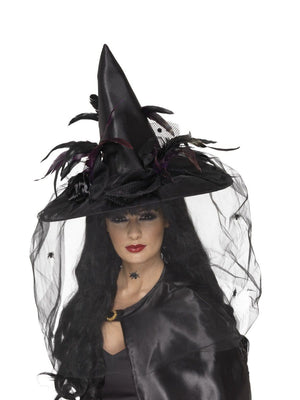 Witch Hat, Feathers & Netting