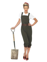 WW2 Land Girl Costume, Green