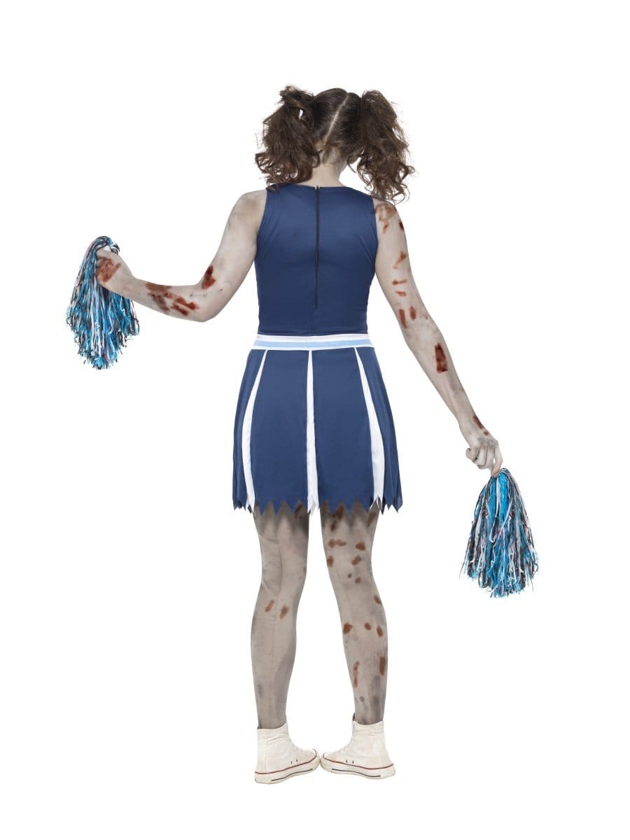 Zombie Cheerleader Costume, Blue Alternative View 2.jpg