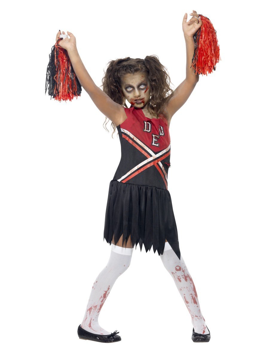 Zombie Cheerleader Costume, Red & Black Alternative View 3.jpg